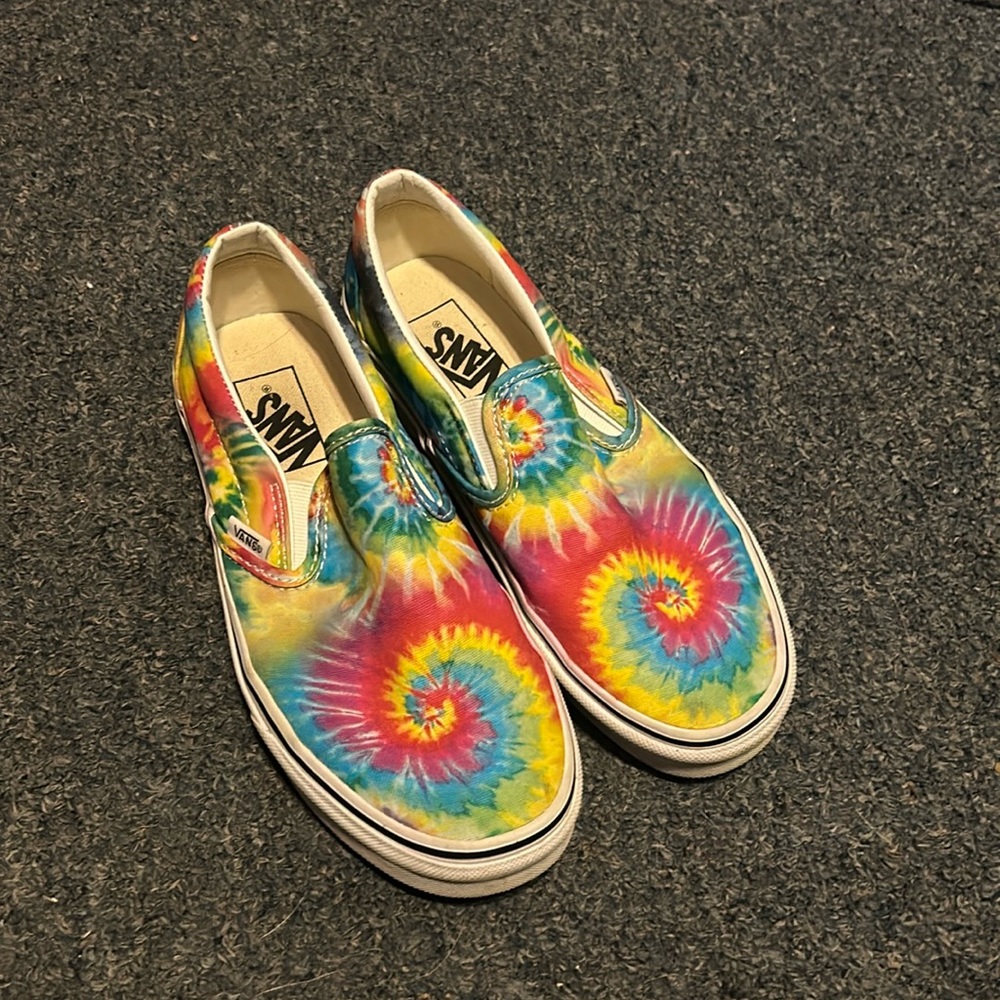 Tie die slip on vans